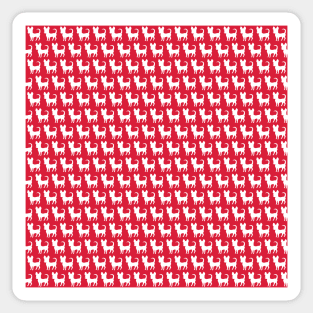 Chihuahua silhouette print (mini) red Sticker